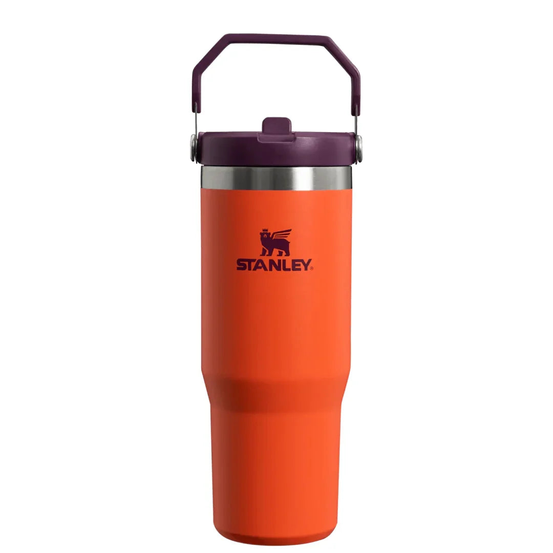 『The SUMOU』 Stanley The Iceflow Flip Straw Tumbler Pipetli Termos Tigerlily 30