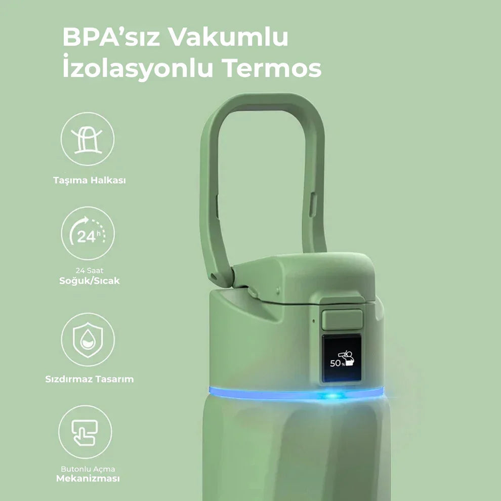 WaterH Boost Akıllı Termos 0.7L/24oz Yeşil