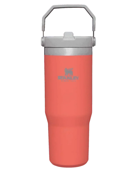 Stanley The Iceflow Flip Straw Tumbler Pipetli Termos Açık Mercan 30 OZ - 0.88L - Termos Dünyası