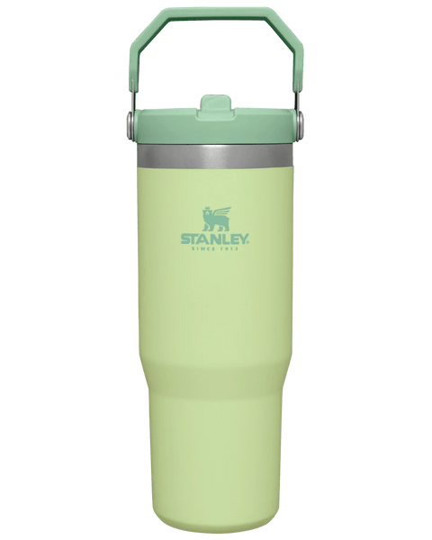 Stanley The Iceflow Flip Straw Tumbler Pipetli Termos Citron Açık Yeşil 30 OZ - 0.88L - Termos Dünyası