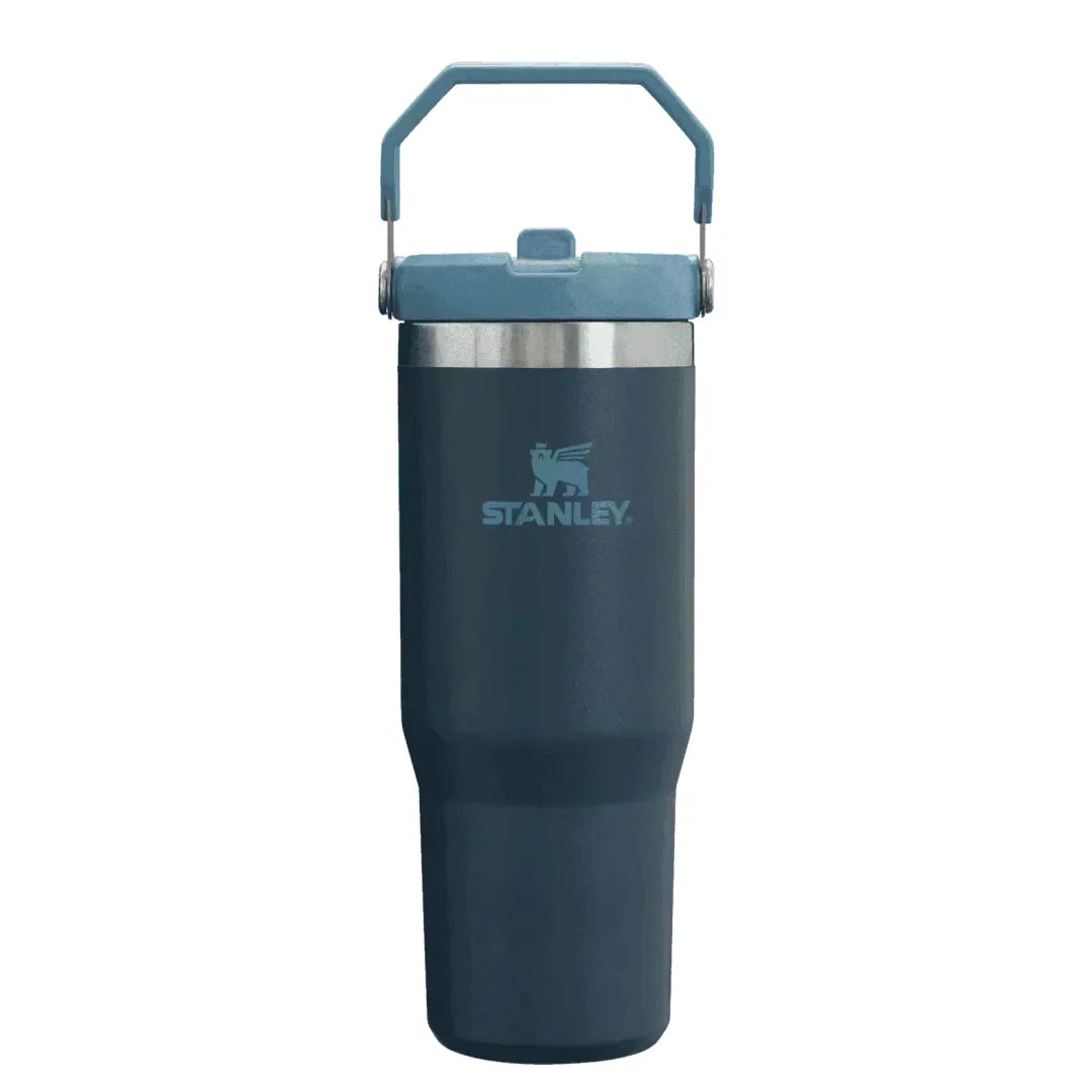 Stanley The Iceflow Flip Straw Tumbler Pipetli Termos Navy 30 OZ - 0.88L
