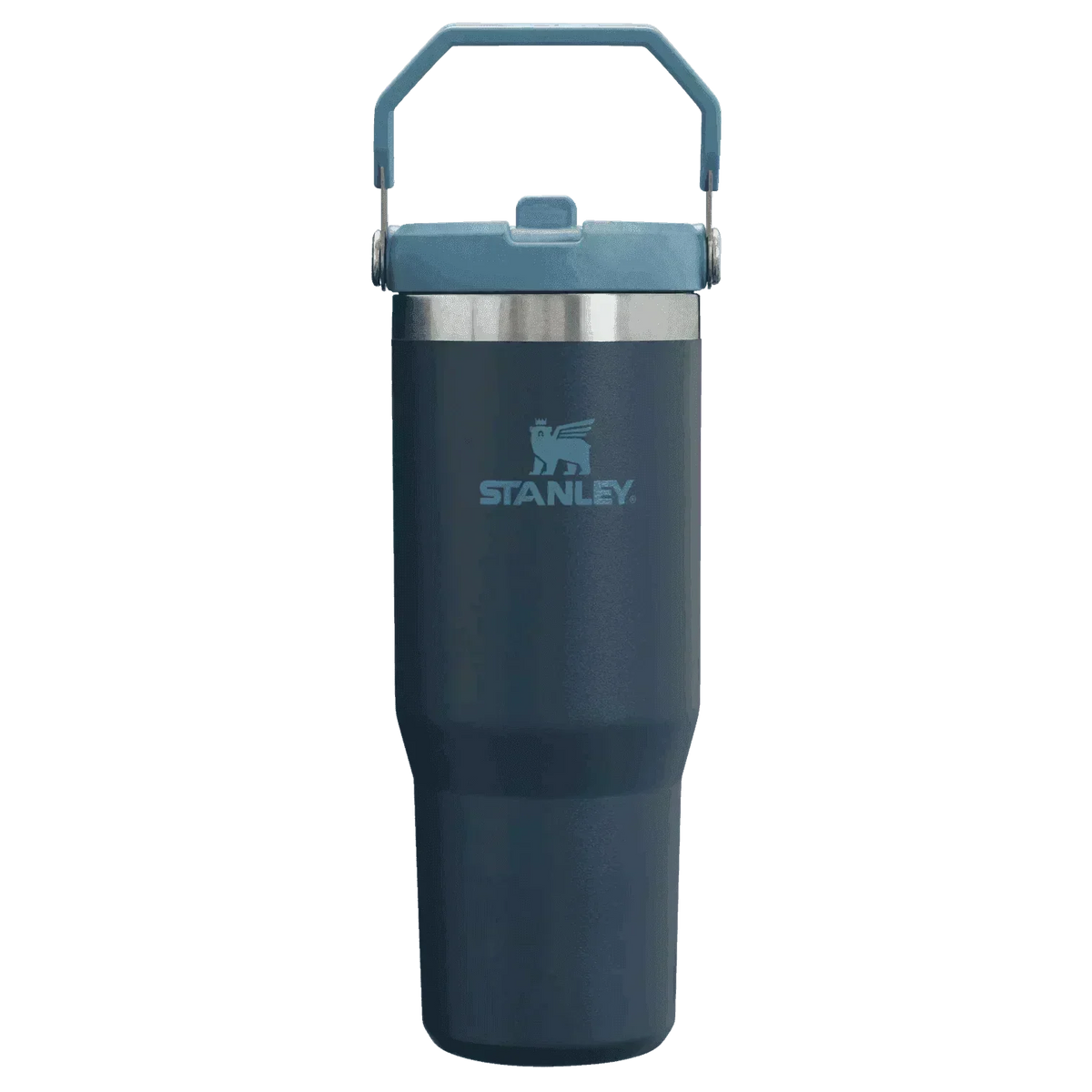 Stanley The Iceflow Flip Straw Tumbler Pipetli Termos  Navy 30 OZ - 0.88L