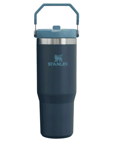 Stanley The Iceflow Flip Straw Tumbler Pipetli Termos Navy 30 OZ - 0.88L - Termos Dünyası