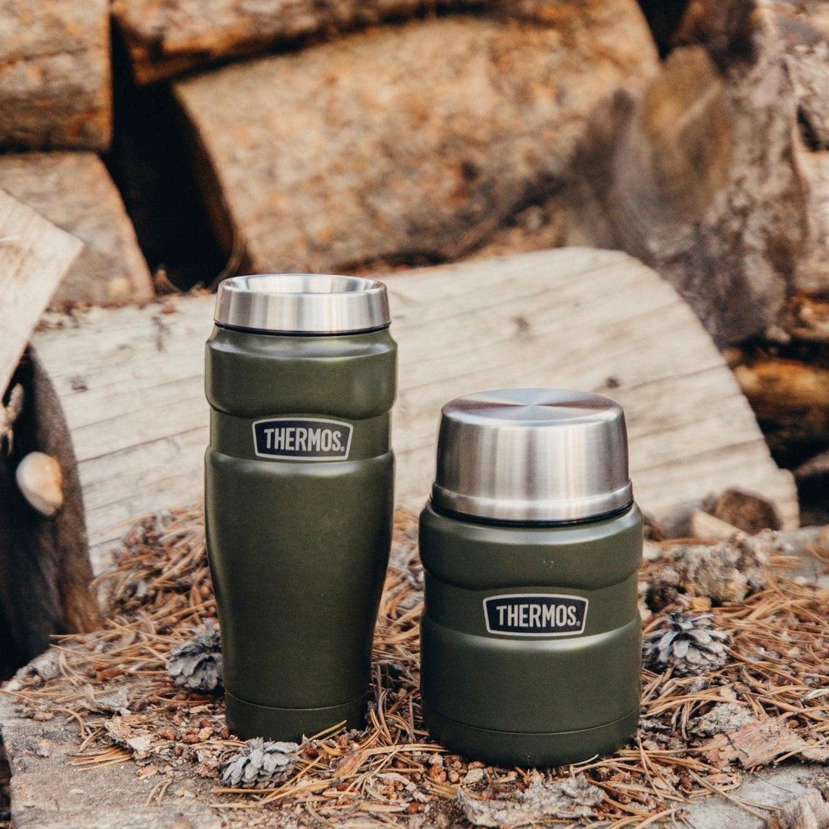 Thermos Çelik Mug Termos Haki 0.47 L