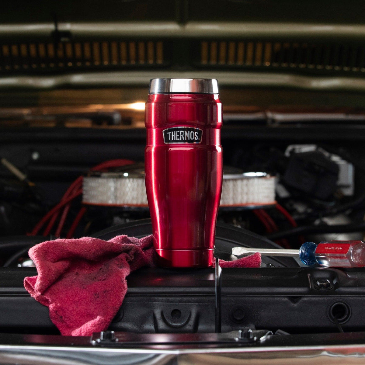 Thermos Çelik Mug Termos Kırmızı 0.47 L