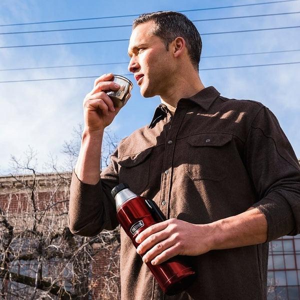 Thermos Paslanmaz Çelik Termos Mat Siyah 1.2 L