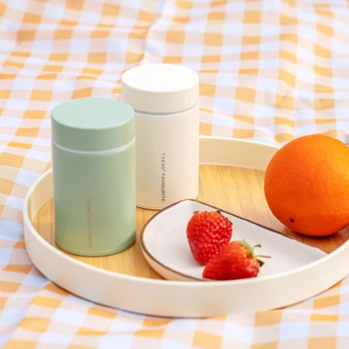 Tyeso Gourmet Anne Bebek Mama Vakumlu Termos Cep Boyu 260ML Yeşil