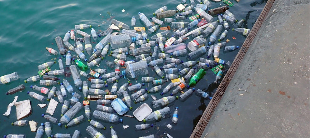 Denizde biriken plastik şişe ve atıklar, çevre kirliliğine dikkat çekiyor.