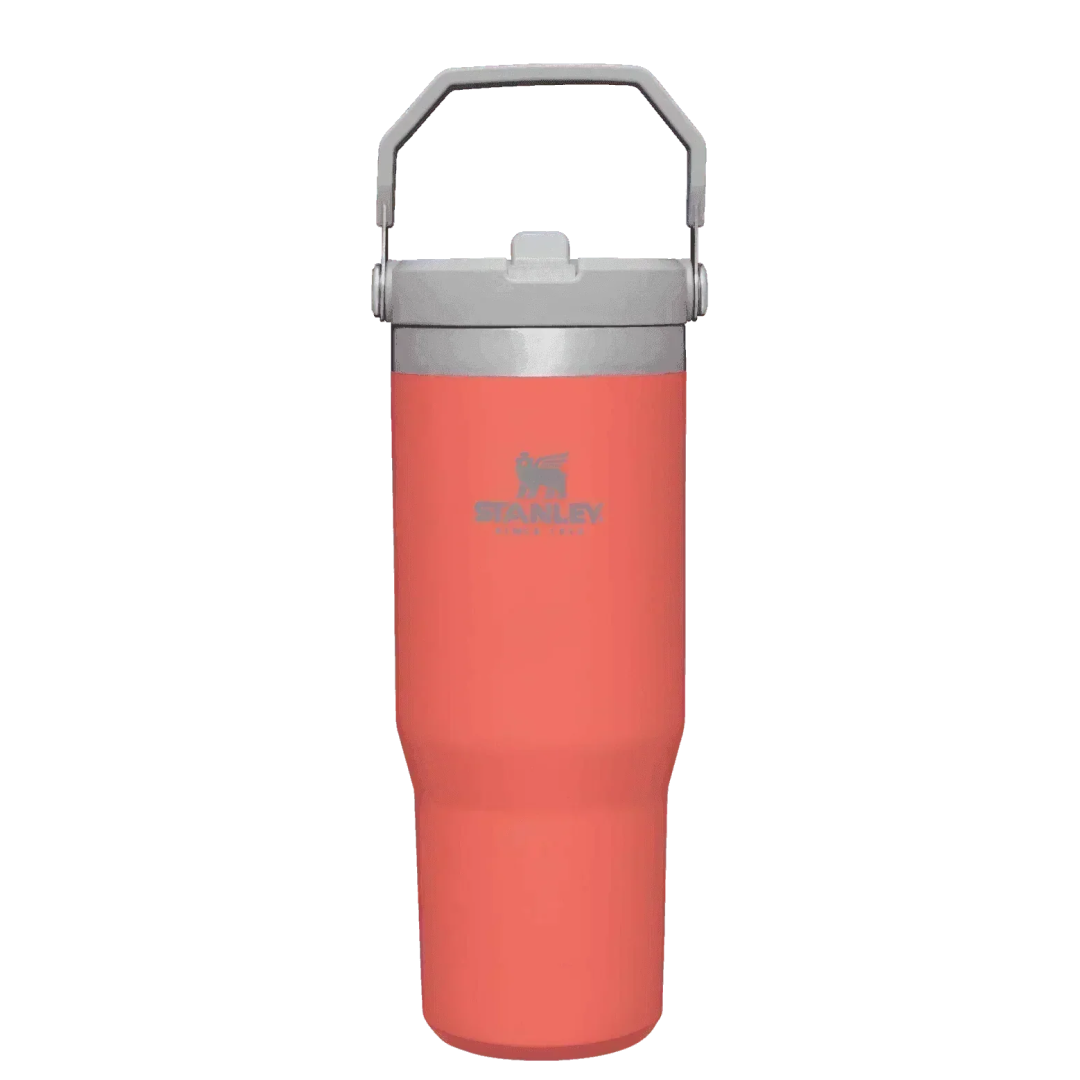 Stanley The Iceflow Flip Straw Tumbler Pipetli Termos Açık Mercan 30 OZ - 0.88L