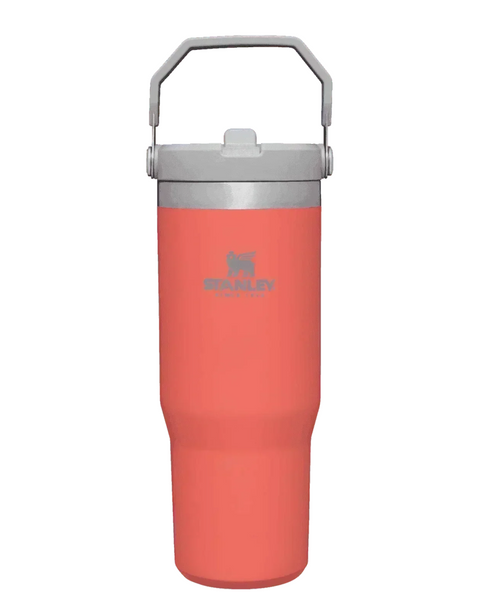 Stanley The Iceflow Flip Straw Tumbler Pipetli Termos Açık Mercan 30 OZ - 0.88L