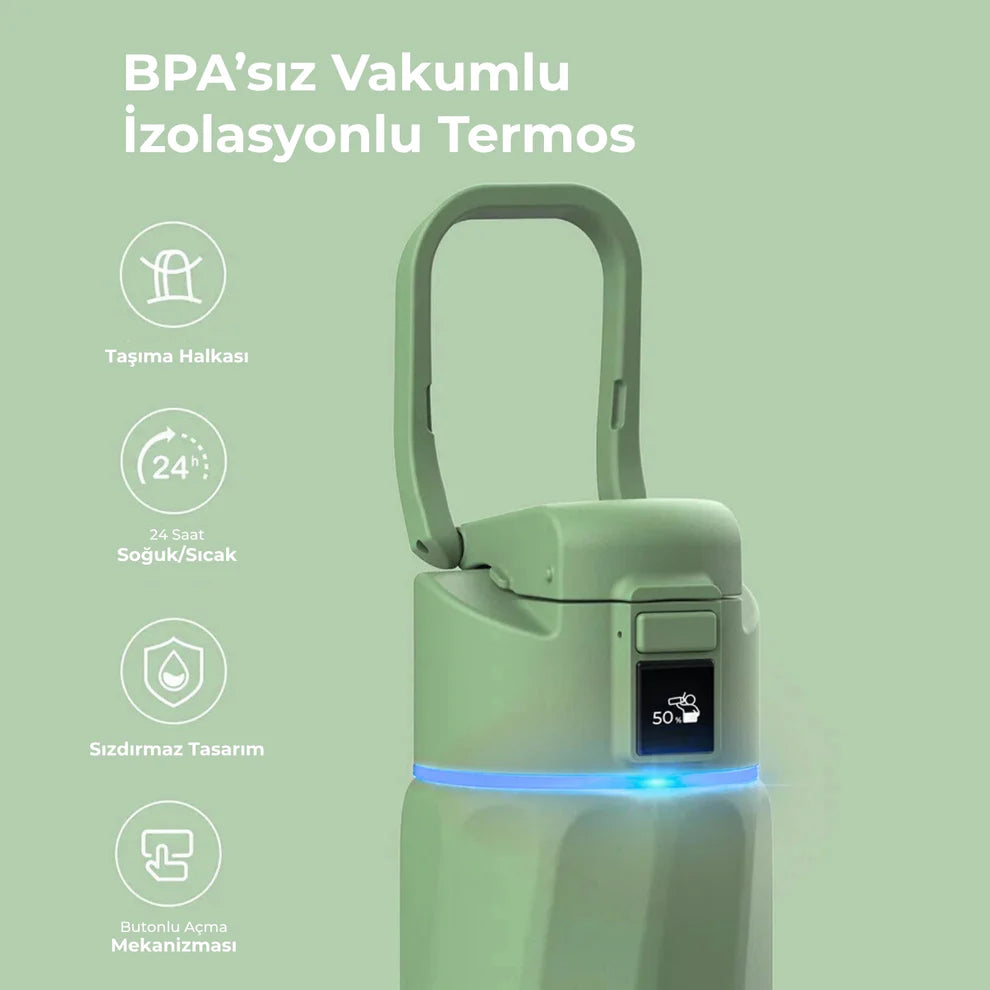 WaterH Boost Akıllı Termos 0.7L/24oz Yeşil