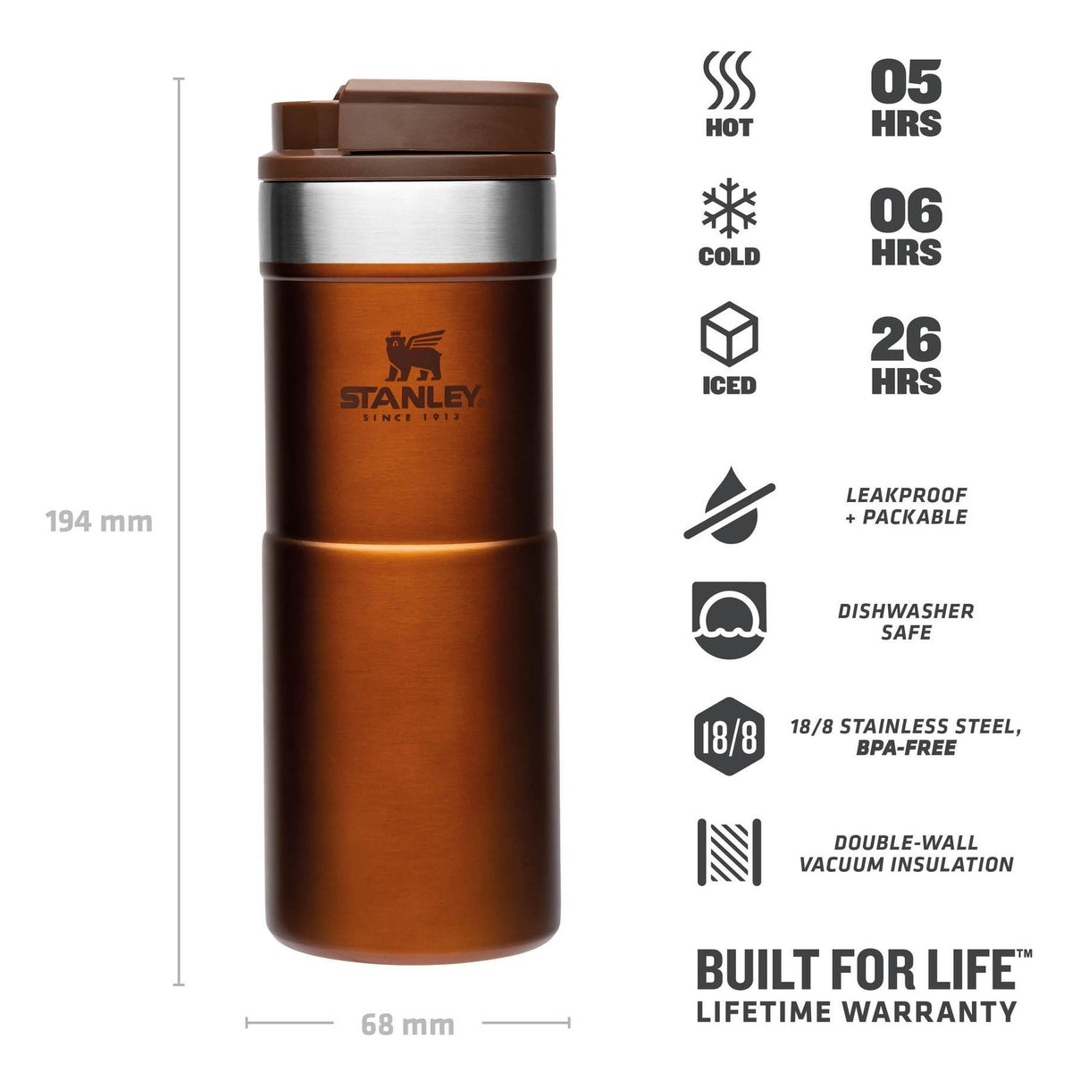 Stanley Classic Neverleak Travel Mug Akçaağaç 0.35 L