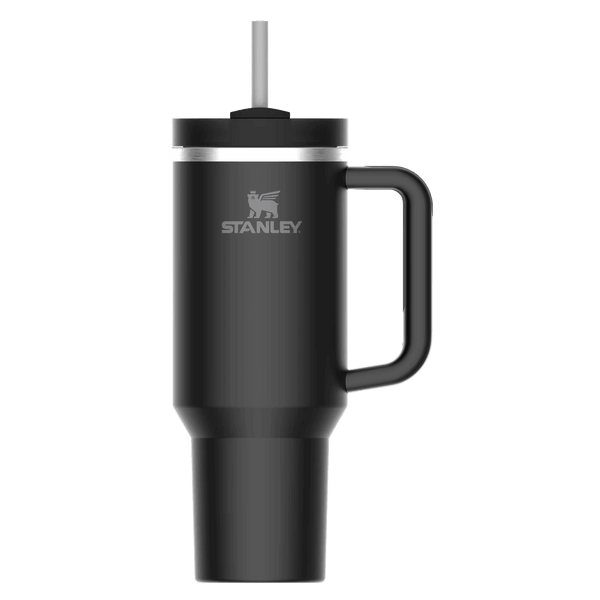 Stanley Quencher Pipetli Termos Bardak Siyah 1.18 L - Termos Dünyası