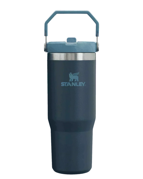 Stanley The Iceflow Flip Straw Tumbler Pipetli Termos  Navy 30 OZ - 0.88L